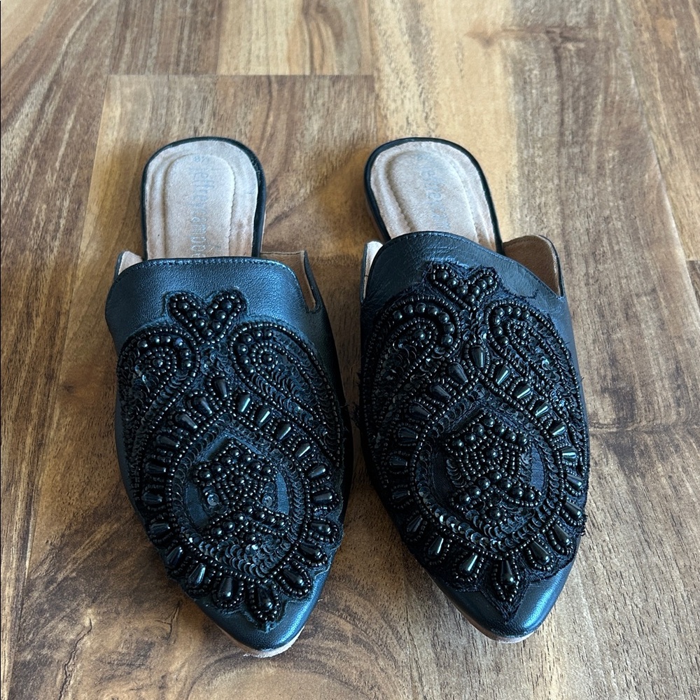 Jeffrey Campbell Black Beaded Mules